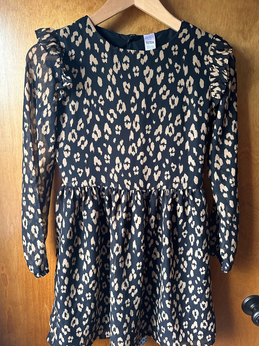 Carters girl dress black and beige